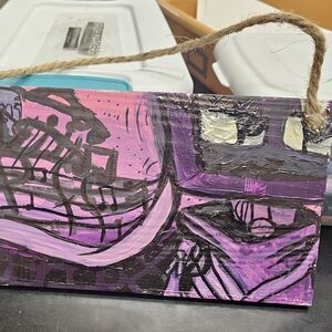 Custom Made Sunset Musical Tv Lady With A Saturn Signature Sign